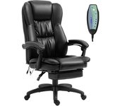 Vinsetto Silla de oficina con masaje negro 68.5 x 68.5 x 121 cm