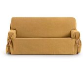 Eysa Funda de sofá dos plazas con lazos amarillo 140 - 180 cm