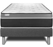 Vitalit Somier gris + colchón con espuma viscoelástica 120 x 190