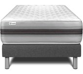 Vitalit Somier gris + colchón con espuma viscoelástica 120 x 190