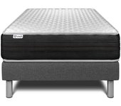 Vitalit Somier gris + colchón con espuma viscoelástica 120 x 190