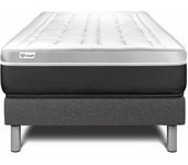 Vitalit Somier gris + colchón con espuma viscoelástica 120 x 190