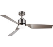 Wonderlamp Ventilador de techo plateado silencioso y bajo consumo