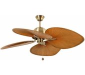 FARO BARCELONA Ventilador de techo oro viejo y palas imitación madera