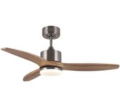 Cristalrecord Ventilador de techo LED 18W plateado 107cm de diámetro