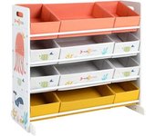 SONGMICS Estantería infantil de 83 x 38 x 78 cm de color blanco