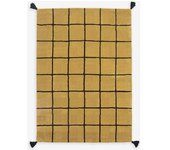 Alfombra cuadriculada de algodón 90 x 190 cm, lilipinso