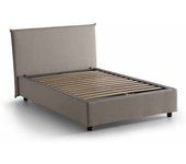 Dmora Cama tamaño queen en tejido gris tórtola 120x190 cm