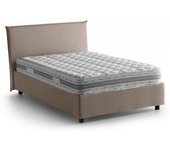Dmora Cama tamaño queen en tejido gris tórtola 120x190 cm