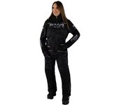 FXR Maverick Lite Damas One Piece Traje de moto de nieve - Negro Gris (8)