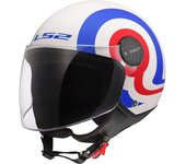 LS2 OF558 Sphere Lux II Urby Casco Jet - Blanco Rojo Azul (2XL)