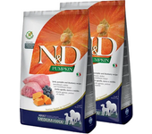 Pack 2 x 12 Kg Pienso Farmina Nd Dog Pumpkin Grain Free Medium Maxi Para Perros Con Cordero Pack 2 X 12 Kg