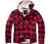 Brandit Lumber Chaqueta - Negro Rojo (S)