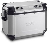 GIVI Trekker Outback 48 Juego de maletas laterales de aluminio - Negro Plata
