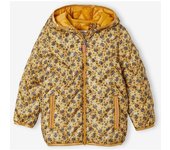 VERTBAUDET Chaqueta acolchada ligera con capucha y motivos irisados, para niña amarillo medio estampado