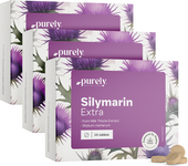 Purely Nutrition 3x Silimarin Extra - Extracto de cardo mariano, en total 90 comprimidos