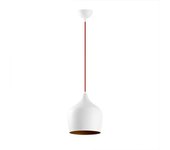Wonderlamp Lámpara de techo moderno sencillo blanco y cable rojo