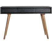 Kodu Consola de madera mindi en color negro de 120x45x80cm
