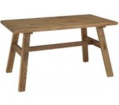 MACABANE Mesa de comedor de madera de pino reciclada 140x75 cm