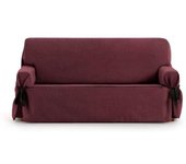 Eysa Funda de sofá dos plazas con lazos burdeos 140 - 180 cm