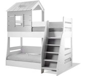 MueMue Litera casita escalera derecha blanca 90/100x200cm