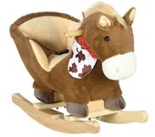 Homcom Caballito balancín infantil marrón 60 x 33 x 50 cm