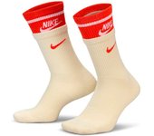 Nike - Calcetines Everyday Plus (1 Par), Unisex, Coconut Milk-Picante Red- White, M [38 - 42]