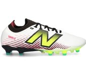 New Balance - Bota de fútbol Tekela Pro Low Laced FG V4+, Unisex, White-Solar Blue-Solar Pink, 8 USA
