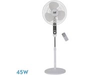 Ventilador de pie calma bl.3 vel.45w.3 aspas 43 d c/ remoto.temporizador 0,5h-7,5h