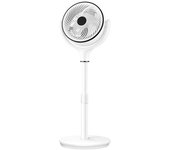 ABRILA-Ventilador de Pie Chorlito Blanco 40W | Oscilación 3D | 6 Velocidades | Temporizador | Mando a Distancia