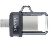 MEMORIA MICRO USB / USB 3.0 128GB SANDISK ULTRA DUAL M3.0 SILVER /