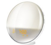 Despertador inteligente con lámpara rgb muvit io miolamp005/ radio fm/ blanco