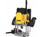 DEWALT DWE627KT-QS - Fresadora 2.300W, Recorrido de corte de 80 mm, Arranque suave y guía paralela, Incluye accesorios, adaptador de aspiración y caja T STAK VI