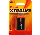 Pila kodak alcalina xtralife 9v lr61 blister*1 (ecotasas incluidas)