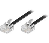 Goobay 50319 - Cable modular (2x conector RJ11, 4 polos, asignado, 10m), Negro