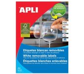 Etiquetas adhesivas Apli 100 Hojas 97 x 42,4 mm Blanco