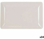Bandeja de aperitivos la mediterránea melamina blanco brillo 20 x 13 x 2 cm (24 unidades)
