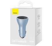 Baseus CGJP000003 cargador de dispositivo móvil Universal Azul Encendedor de cigarrillos Carga rápida Auto
