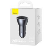 Baseus CGJP010013 cargador de dispositivo móvil Universal Gris Encendedor de cigarrillos Auto