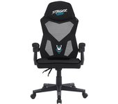Woxter Sense Black - Silla Gaming (Eje Acero, Levantamiento por pistón Gas, Malla Transpirable, Reposabrazos, Respaldo Ajustable en Altura e inclinación, Soporte Lumbar)