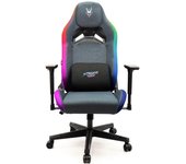 Woxter Stinger Station Elite RGB Blue/Pink - Silla Gaming con Luces Led RGB, Levantamiento por pistón Gas, Tela Antimanchas Transpirable, Reposabrazos 3D, Cojín Lumbar Regulable y Cervical Integrado