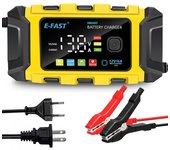 Cargadores de baterías de coches E-FAST 12V/6A Mantenedor de cargadores automáticos completos de baterías