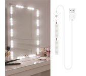 2 PCS LED Luces de espejo de maquillaje Control táctil regulable Luces de espejo de tocador Luz de espejo de baño con cable USB Luces de tira de LED Espejo de tocador