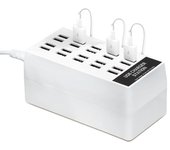 Estación de carga USB 100 W Cargador USB de 20 puertos de escritorio compatible con IOS y Android System y iPhone/Huawei/Xiaomi/Samsung/OPPO/VIVO