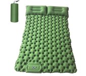Alfombra de camping 2 persona con almohada de aire portátil colchón de aire impermeable para mochilero