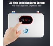 Calentador de agua instantáneo de 220V de 5.5KW Pantalla digital LED 30-55 ℃ con función de protección contra sobrecalentamiento