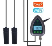 Tuya WiFi Control de calidad del agua en línea de 5 pulgadas PH Total Sólidos disueltos S.G Medidor de temperatura salinidad Prueba multifuncional de maricultura para agua potable Piscina acuícola