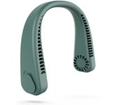 Ventilador de cuello colgante portátil perezoso sin hojas ventilador de cuello colgante enfriamiento mudo deportes al aire libre regalo de carga USB portátil F2-Ventilador de cuello colgante-Verde