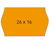 Apli pack 6 rollos de 1000 etiquetas removibles 26x16mm para etiquetadora de precios cantos sinusoidal naranja