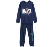 Spiderman Pijama de Invierno Juego, Azul Oscuro, Estandar Unisex niños